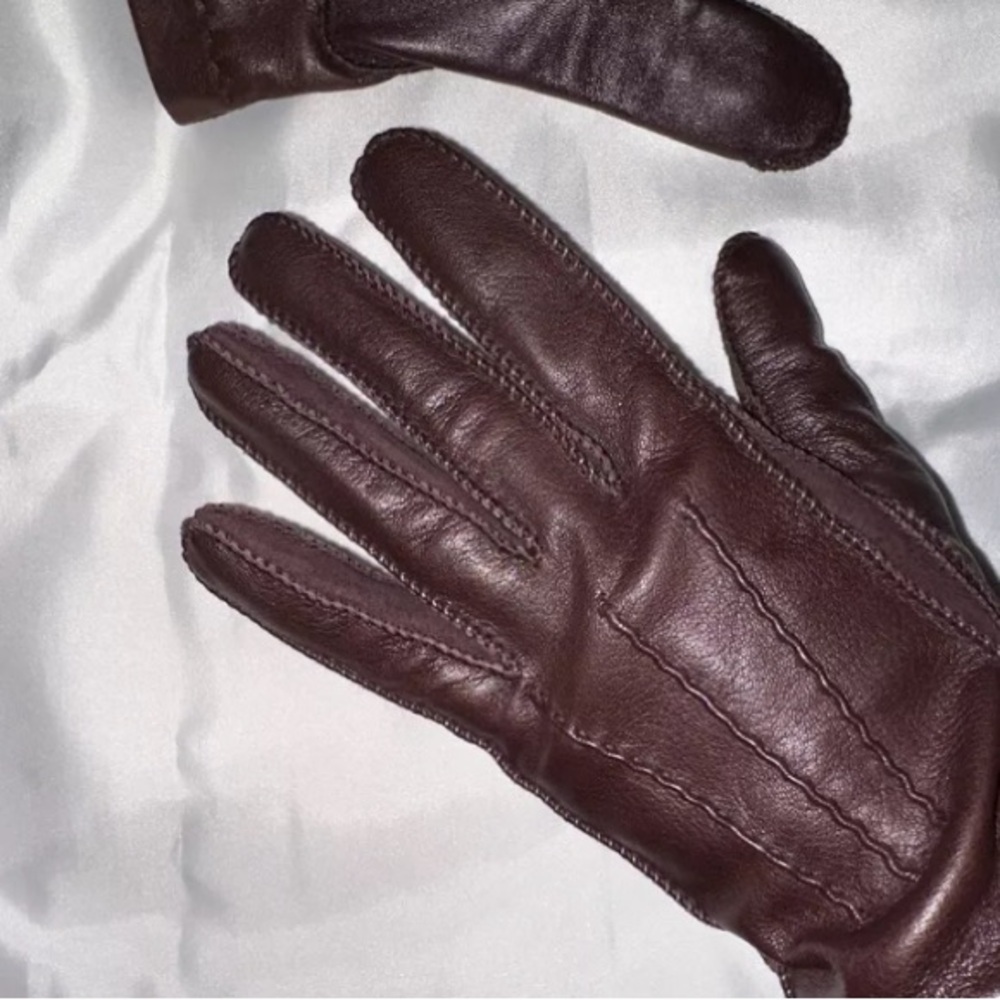Loro Piana Burgundy Gloves